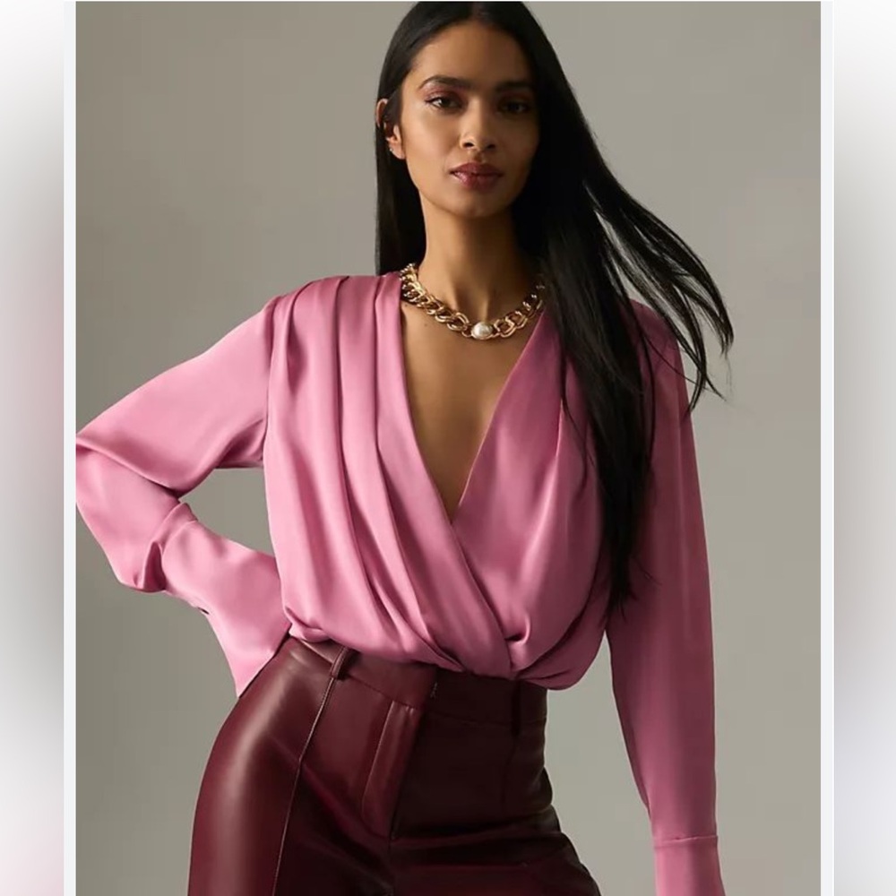 Favorite Daughter Date Blouse Bodysuit in rose/pink. Size Small NWT